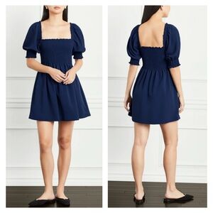 NWT Hill House The Athena Nap Dress Navy Blue Crepe XXL NEW Wrinkle